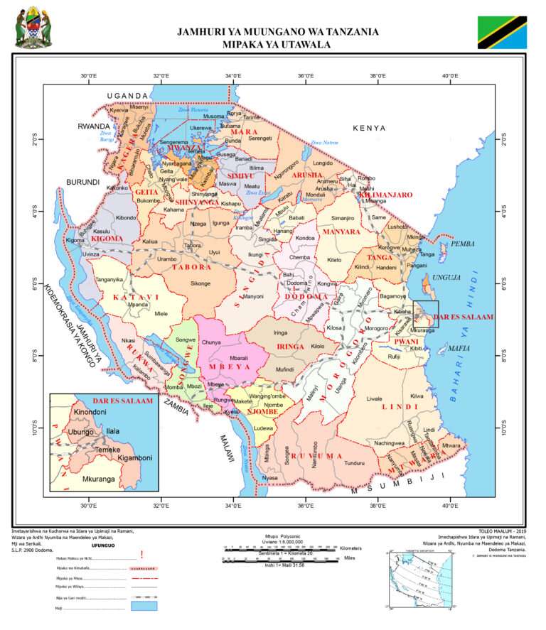 Tanzania Map | Download the Official Teaching Map